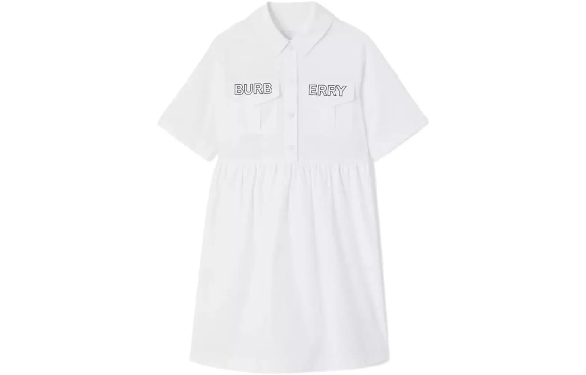 Burberry FW22 Uşaq Donu Ağ