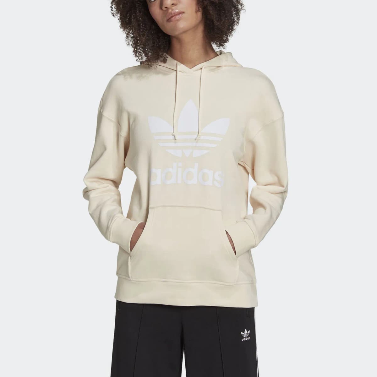 adidas Originals Qadın Hoodie Ağ 2