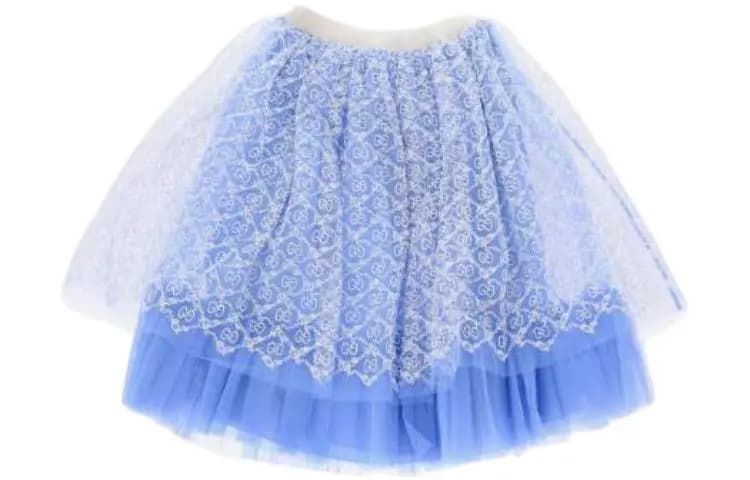 GUCCI Kids Plisəli Ətək Qız Uşaq Mavi 2
