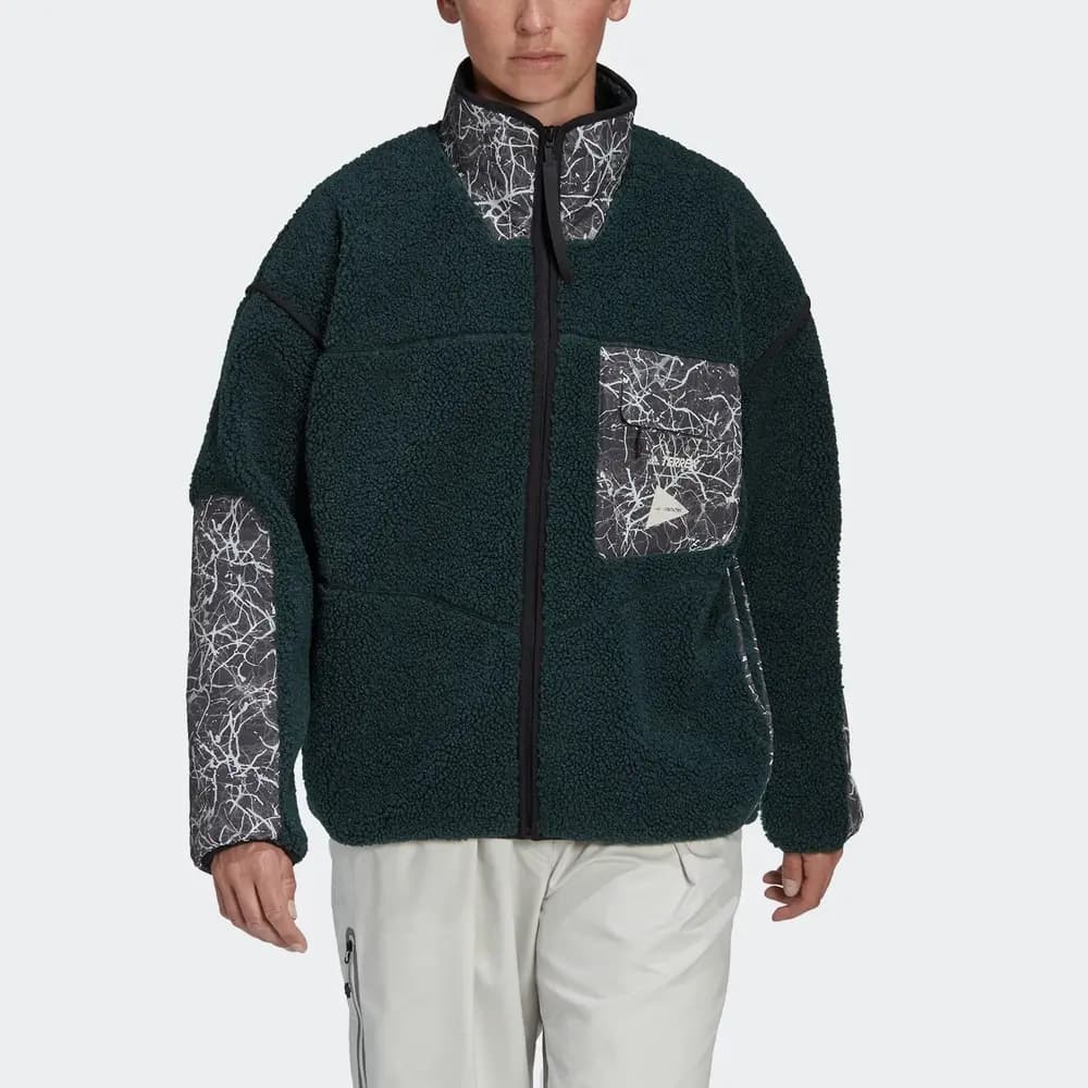 And Wander X Adidas Məxmər Qadın Pencəyi Yaşıl