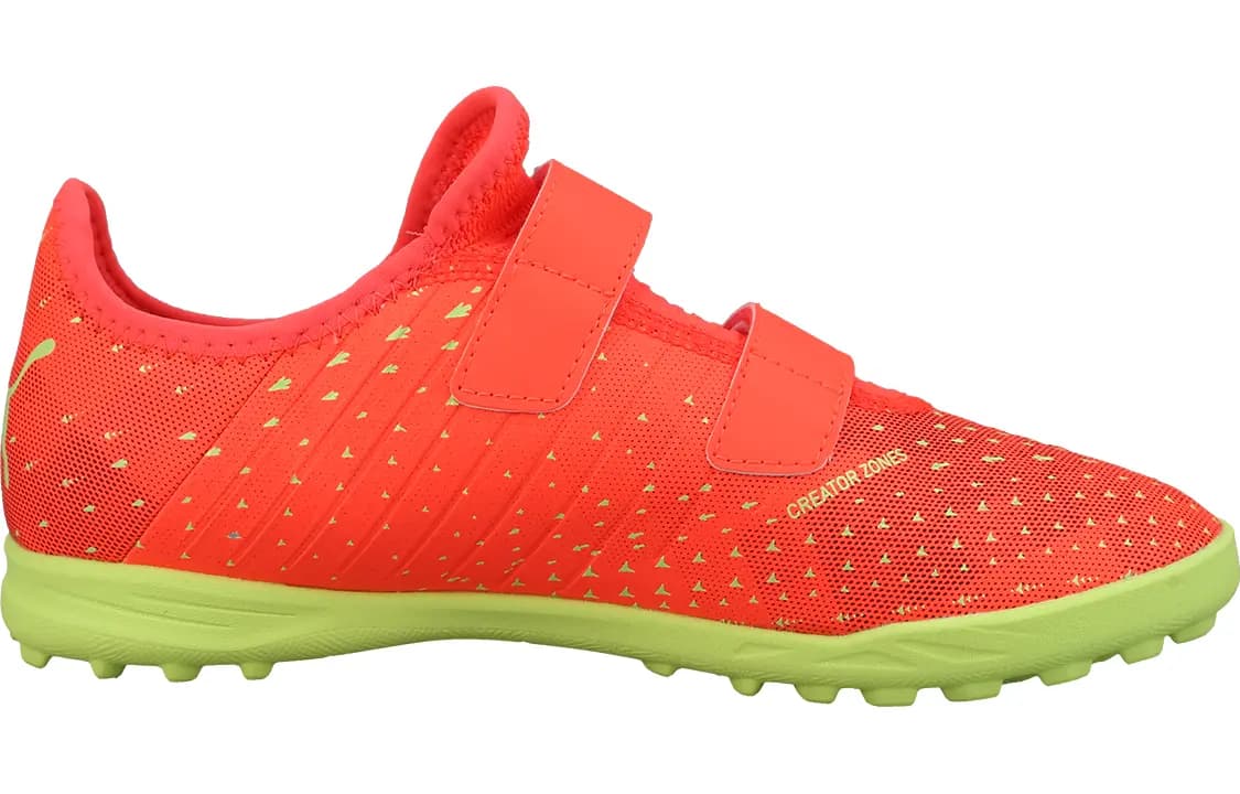 PUMA Future Z Slip-Resistant Cushioning Low-Top Kids' Soccer Shoes Red Yellow Kids' 2