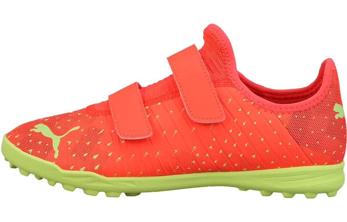 PUMA Future Z Slip-Resistant Cushioning Low-Top Kids' Soccer Shoes Red Yellow Kids'