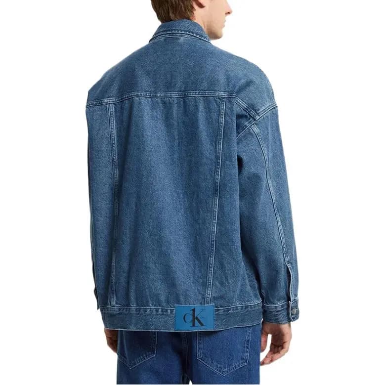 Calvin Klein Unisex Cins Pencək Mavi 5