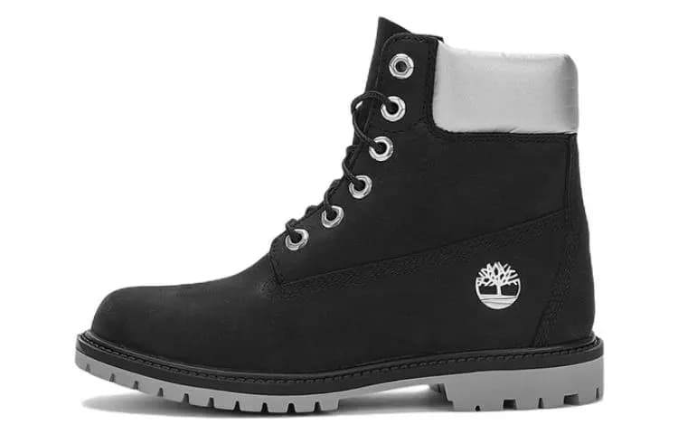 Timberland 6 Inch Heritage Cupsole Waterproof Çəkmə 'Black Nubuck With Silver Collar' Qadın
