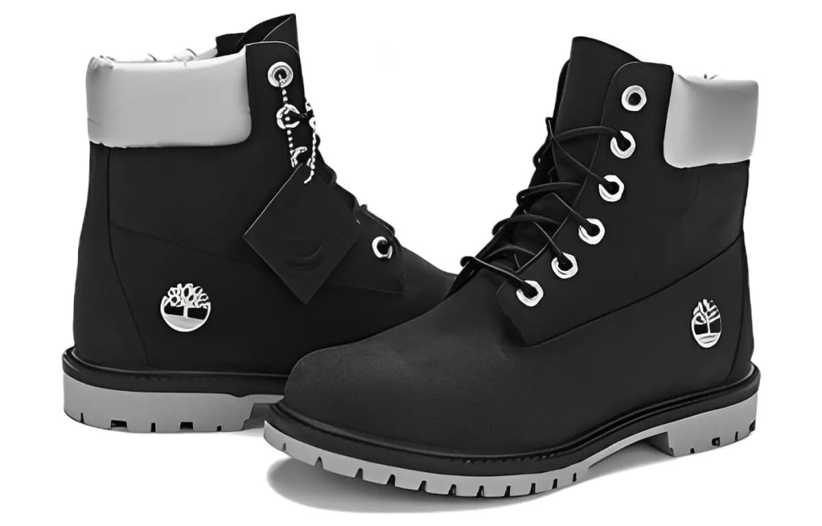 Timberland 6 Inch Heritage Cupsole Waterproof Boots 'Black Nubuck With Silver Collar' Women's 4