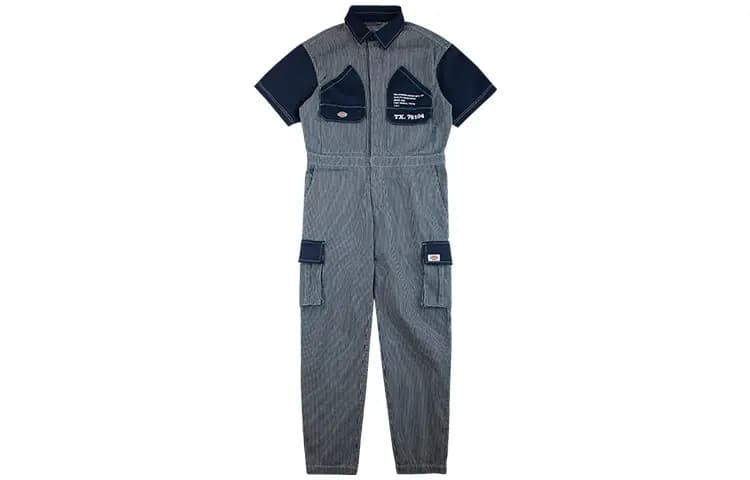 Dickies Kişi Kombinezonu Mavi/Ağ Zolaqlı