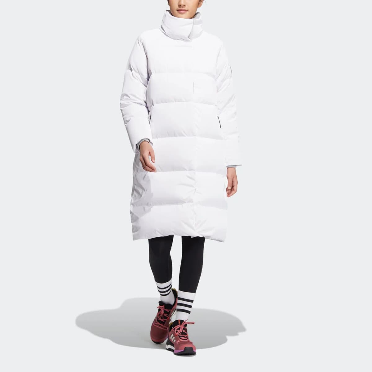 adidas W Goose Down Qadın Puffer Pencək Ağ 2