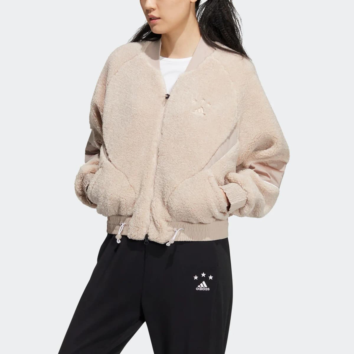 Adidas Cropped Coats Women's Wonder Taupe 4
