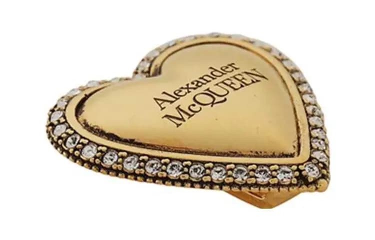 Alexander McQueen Brass Qadın Broşu Qızılı 2