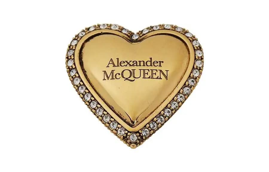Alexander McQueen Brass Qadın Broşu Qızılı