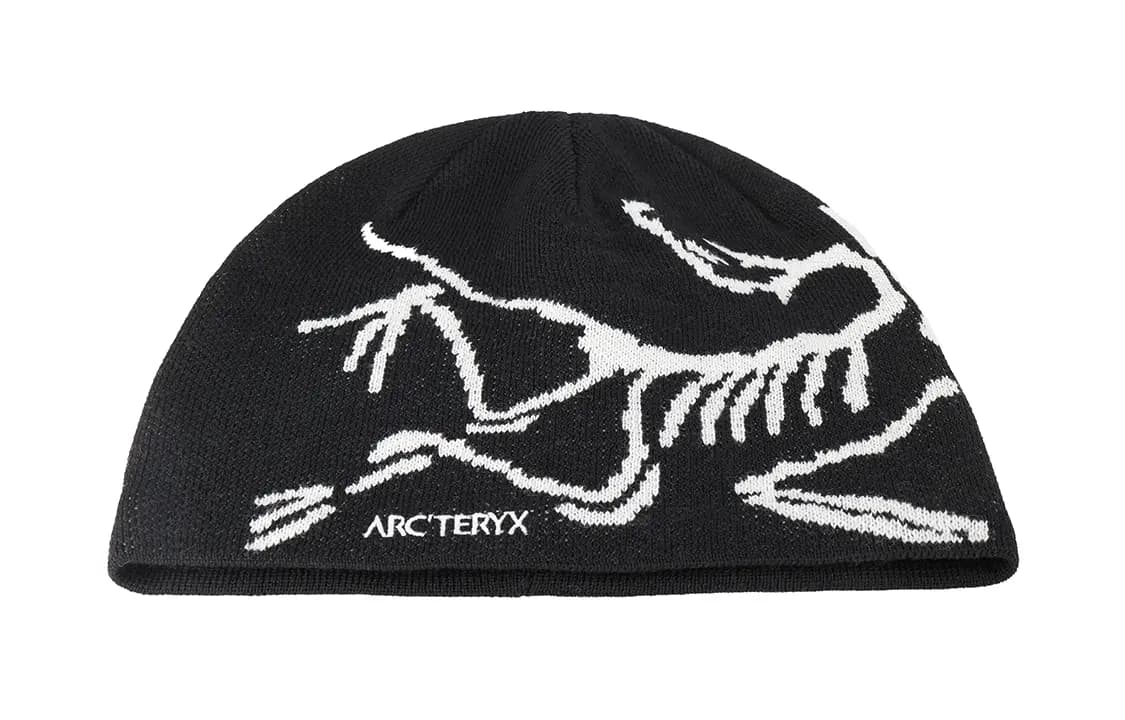 Arcteryx Comfortable Warm Pattern Decorative Wool Beanie Unisex Couple Style Black 3