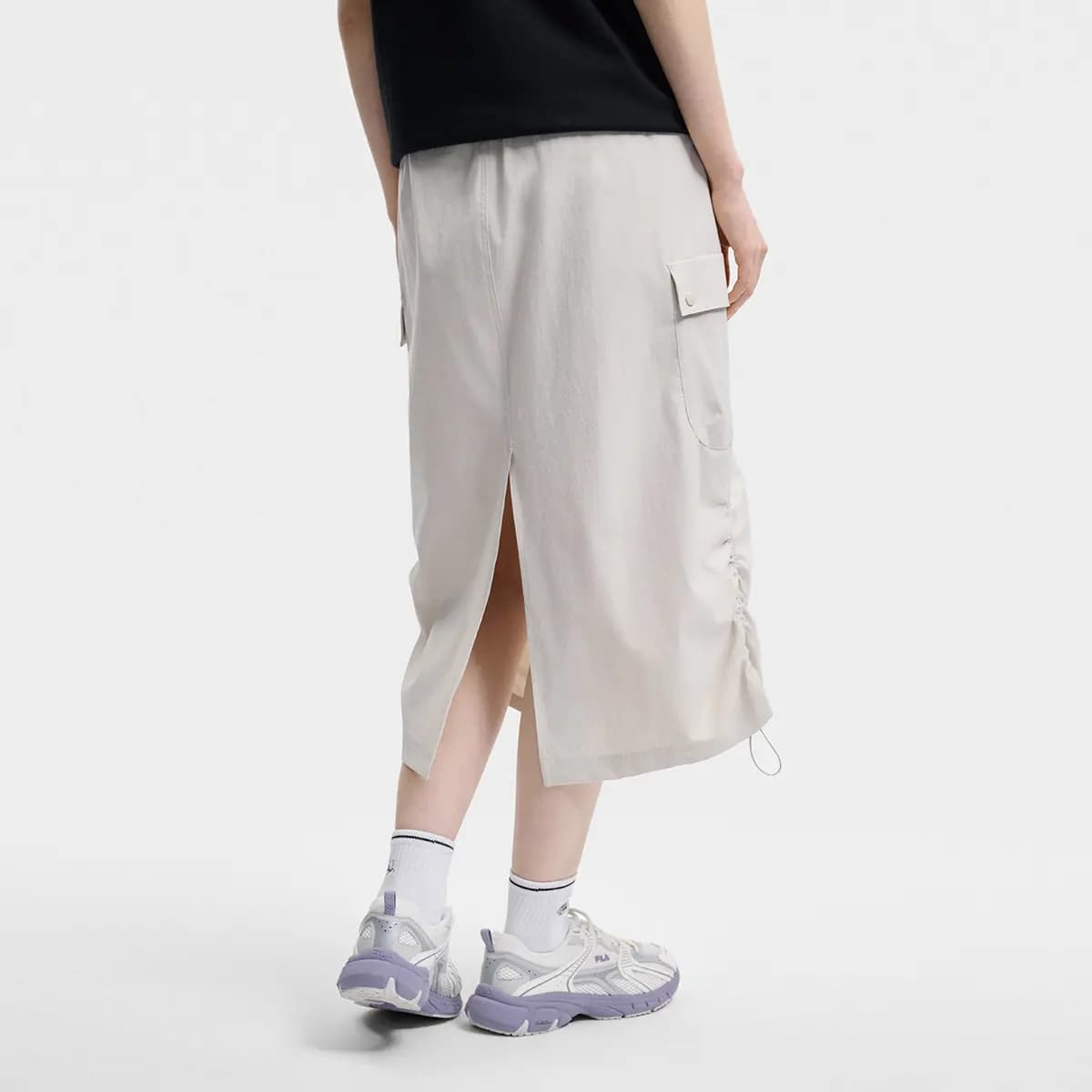 FILA ORIGINALE Cargo Qadın Uzun Ətəyi Krem 7