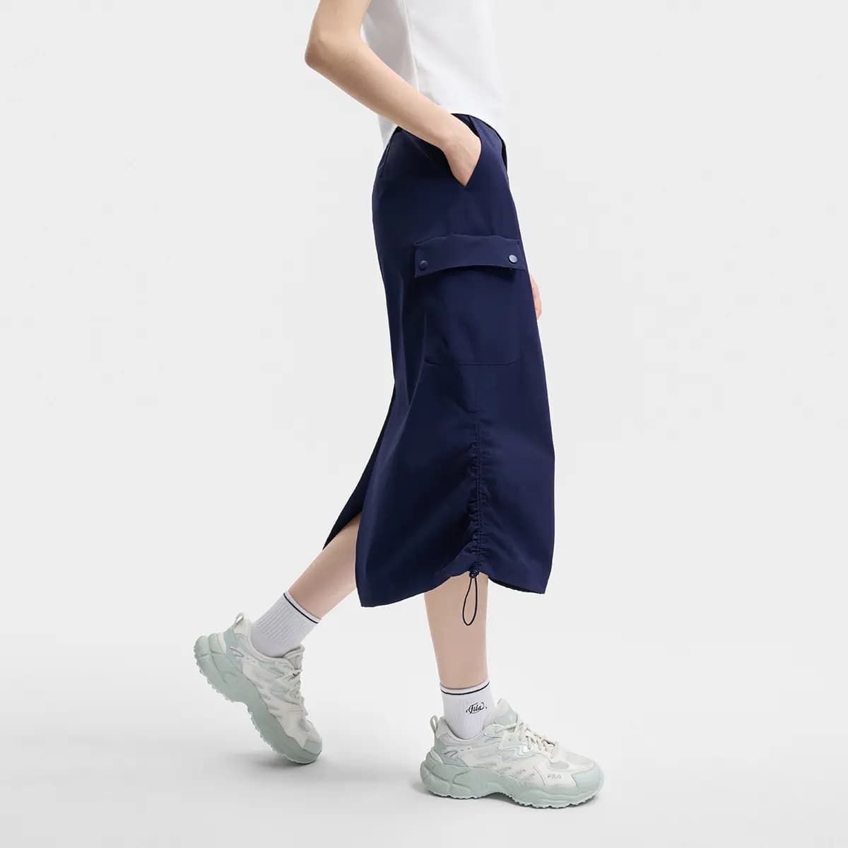 FILA ORIGINALE Round Pocket Utility Skirt Women's Dark Navy 4