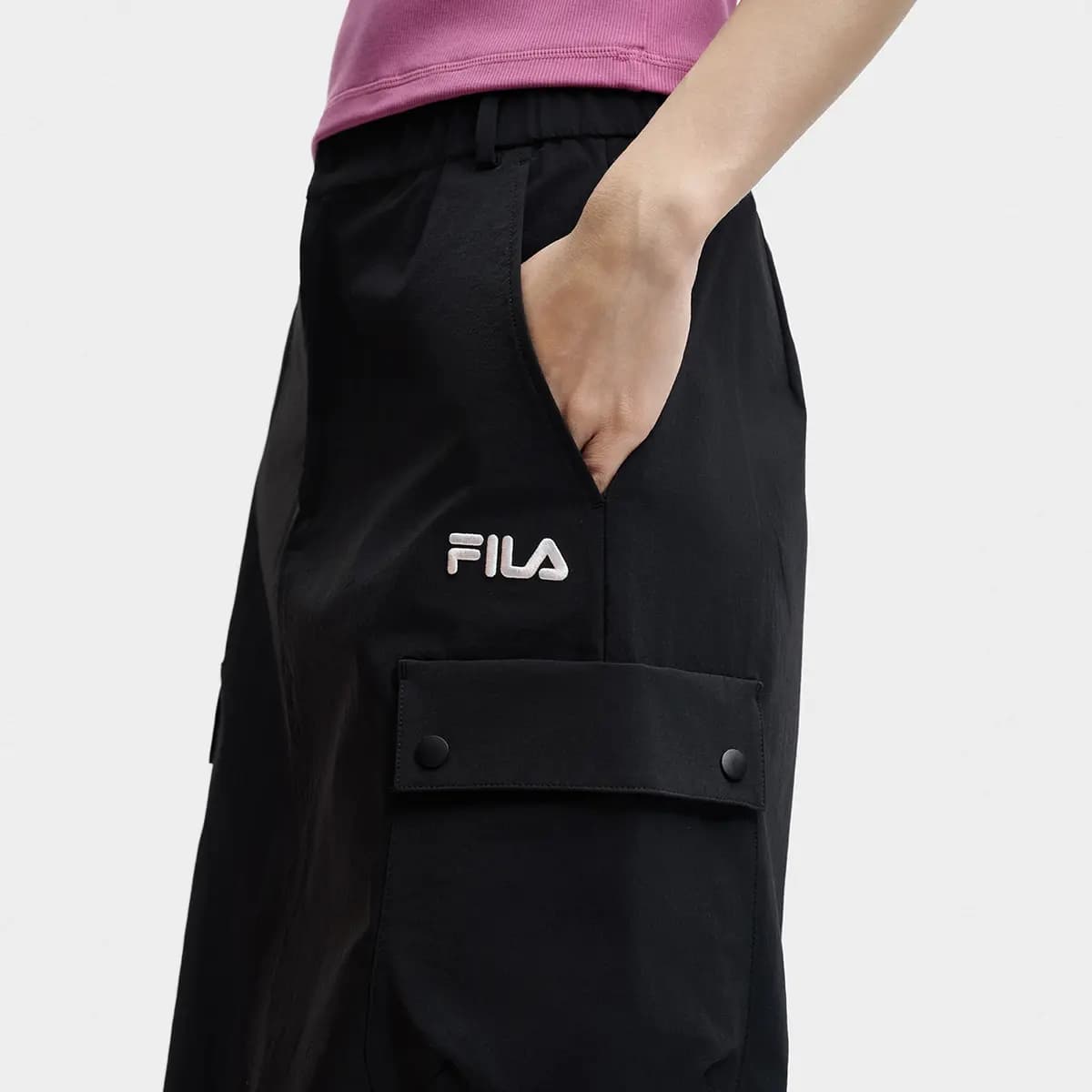 FILA ORIGINALE Round Pocket Cargo Qadın Ətəyi Qara 5
