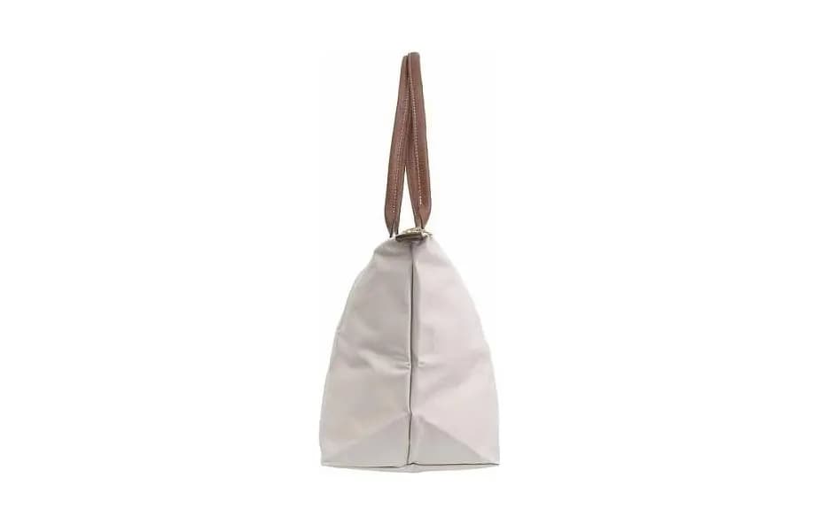 LONGCHAMP Le Pliage Canvas Dəri Çanta Qadın Bej 4