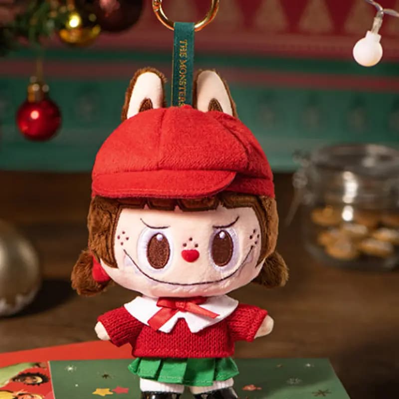 POP MART THE MONSTERS Together Christmas Collection Labubu Dolls Plush Pendant 17.5cm Height 4