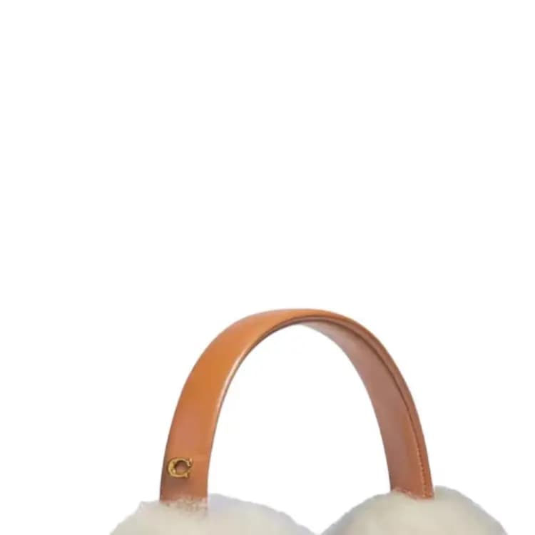 COACH Lambswool Ear Muffs Women's Saddle Brown 2