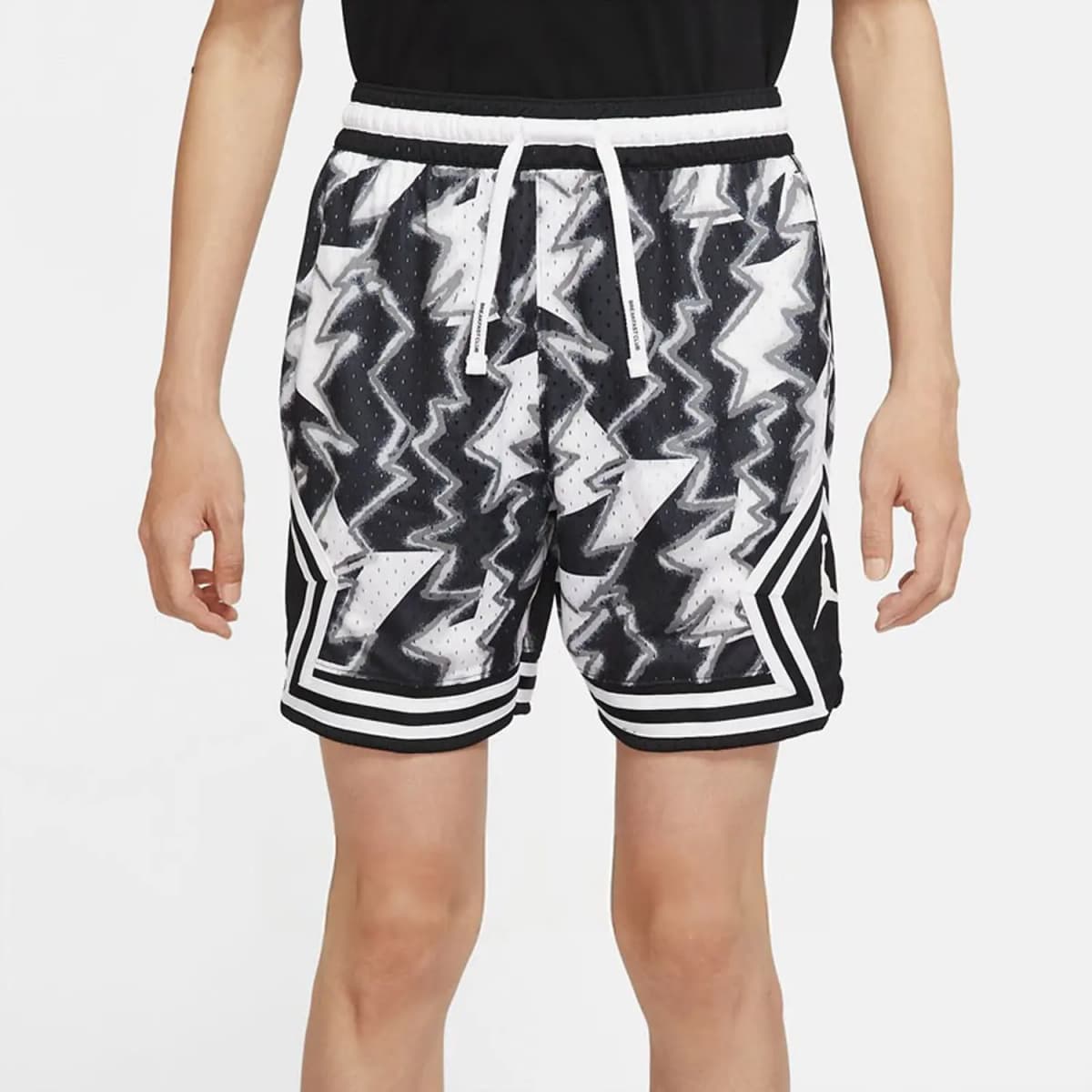 Jordan Allover Tie-Dye Print Breathable Loose Basketball Shorts Men's Black 3