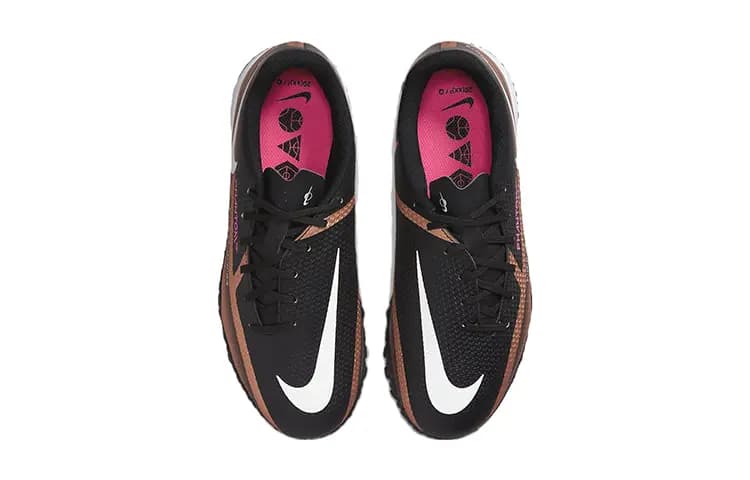 Nike Phantom GT Jr. Academy TF Uşaq Futbol Ayaqqabısı Qara/Qızılı 4