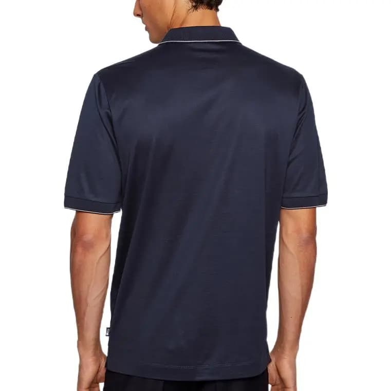 HUGO BOSS FW22 Kişi Polo Köynəyi Tünd Mavi 4