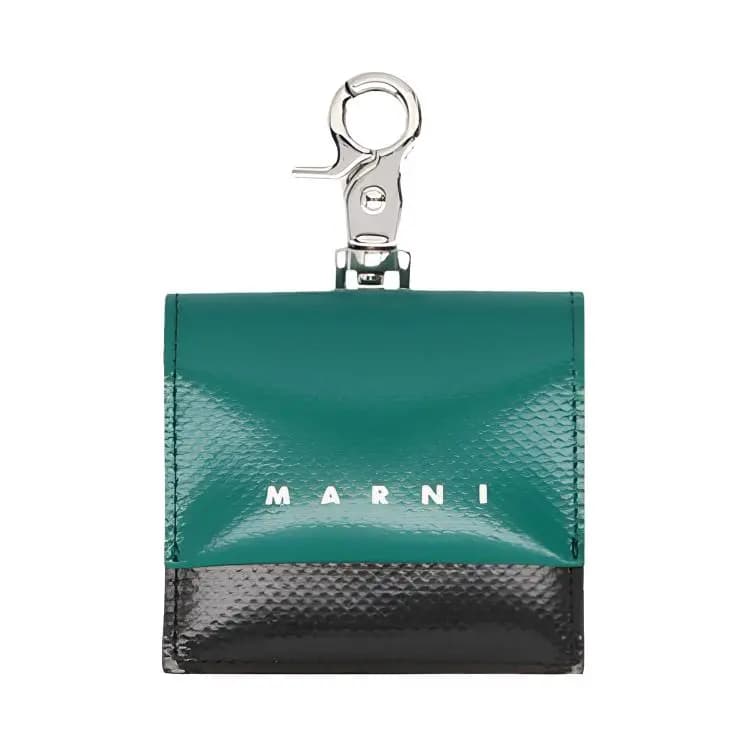 MARNI Polyester Qulaqlıq Qabı Kişi Yaşıl/Qara 4