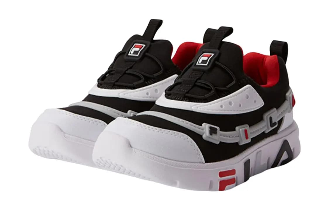 FILA KIDS Anti-Slip Wear-Resistant Kids' Training Shoes Black White Children Aged 3-7 Years Old 3