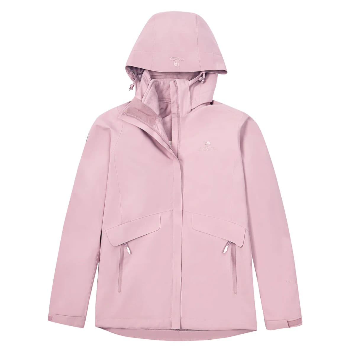 CAMEL All-Weather Series Solid Windproof Waterproof Hooded Outdoor Trekking Mountaineering 3-in-1 Jacket Winter Women's 13