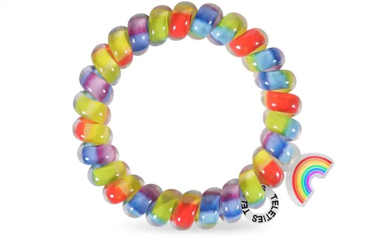 TELETIES Hair Ties Women's Eating Rainbow, Limited Edition