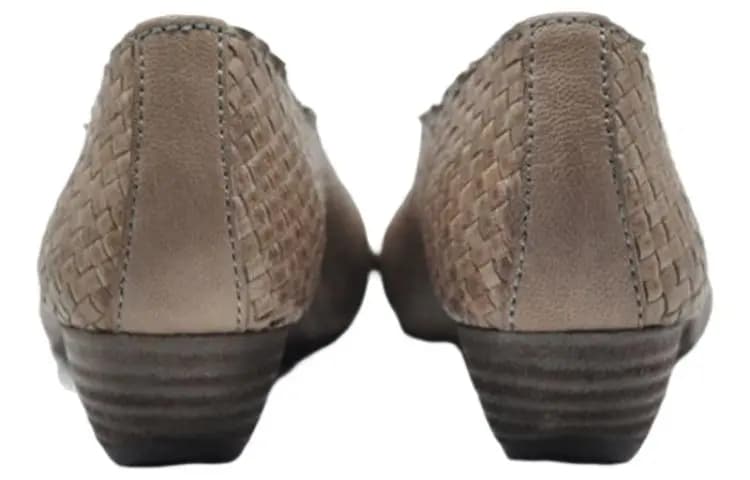 ARTMU Sheep Leather Original Vintage Braided Shallow Mouth Mid-Low Heels 3.5cm Women's 10