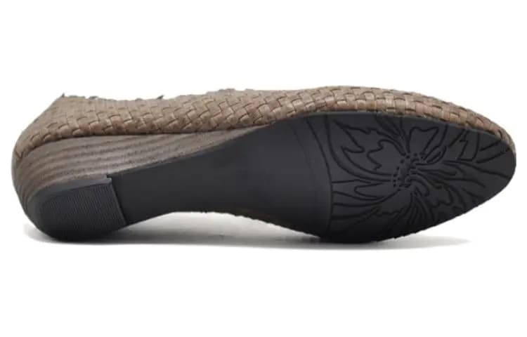 ARTMU Sheep Leather Original Vintage Braided Shallow Mouth Mid-Low Heels 3.5cm Women's 11