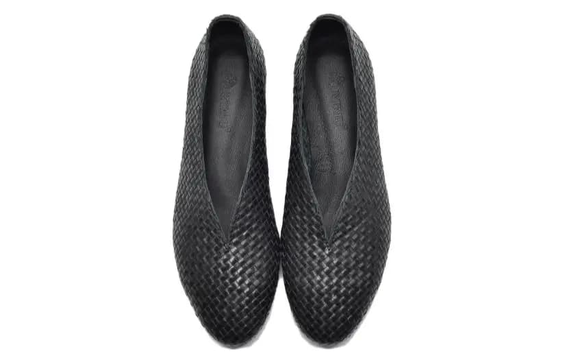 ARTMU Sheep Leather Original Vintage Braided Shallow Mouth Mid-Low Heels 3.5cm Women's 2
