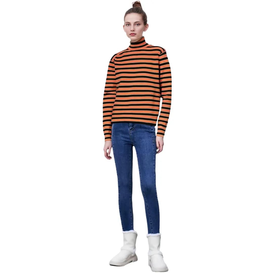 Marni X UNIQLO Cashmere Sweaters Women's Bright Orange 4