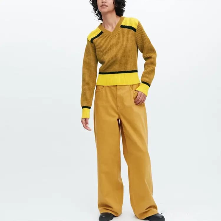 Marni X UNIQLO Qadın Cins Şalvarı Xardal 2