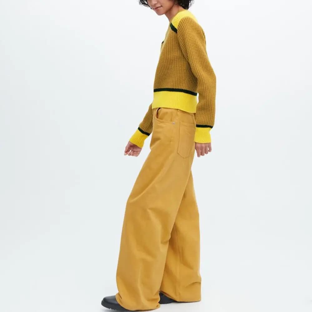 Marni X UNIQLO Qadın Cins Şalvarı Xardal 3