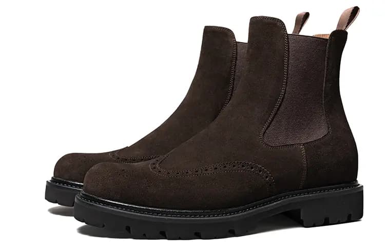 THOM WILLS Chelsea Boots Kişi Tünd Qəhvəyi 2