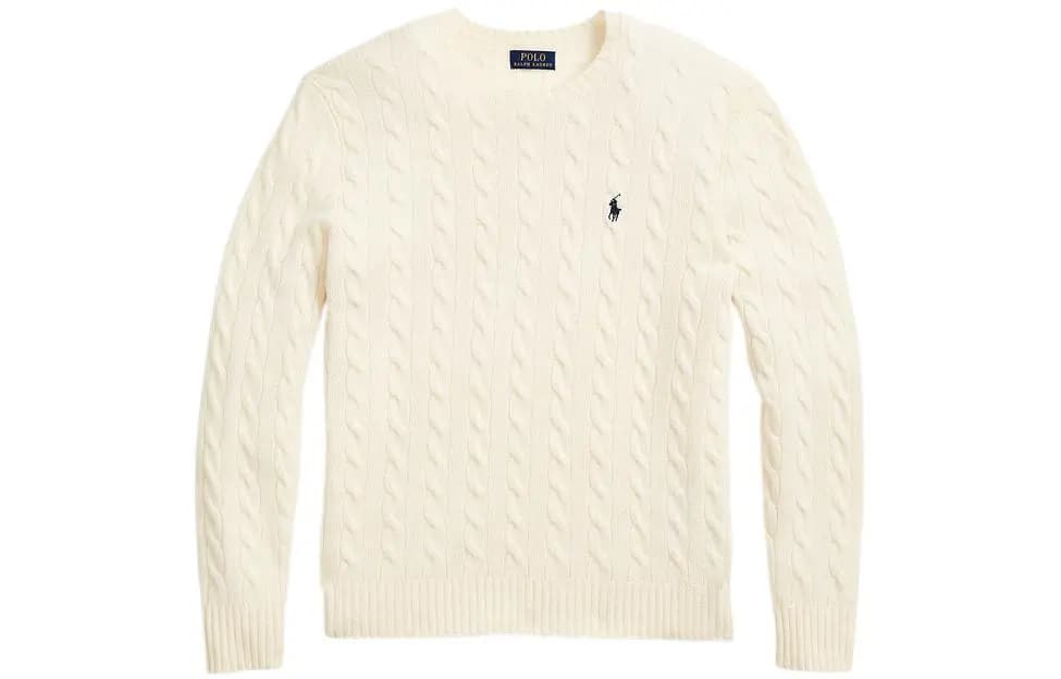 Polo Ralph Lauren Kaşmir Sviter Kişi Ağ