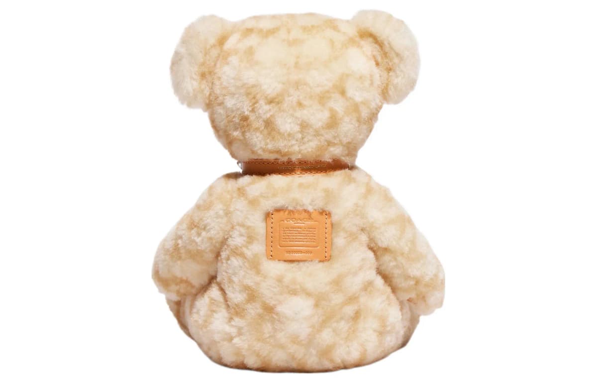 COACH 24 Fluffy Bear Design Çanta Aksessuarı Qadın Bej 3
