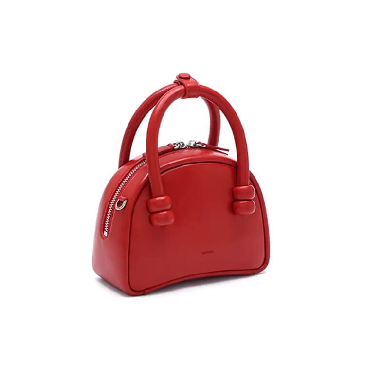 MUVA Cow Leather Boston Bag, Handbag, Crossbody Bag Trumpets Women's Multicolor 8