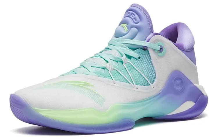 ANTA Skyline 1 Basketball Shoes Men Low-Top White/Purple 2