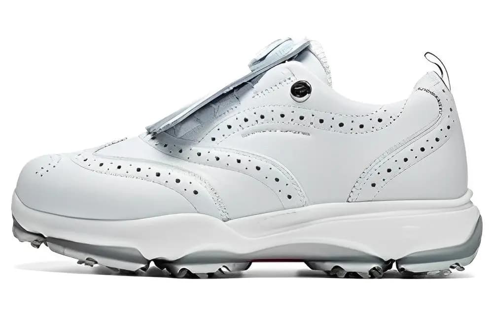 FILA Gf Oxford Spike Anti-Slip Wear-Resistant Low-Top Golf Shoes Women's White
