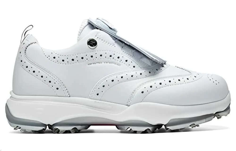 FILA Gf Oxford Spike Anti-Slip Wear-Resistant Low-Top Golf Shoes Women's White 2