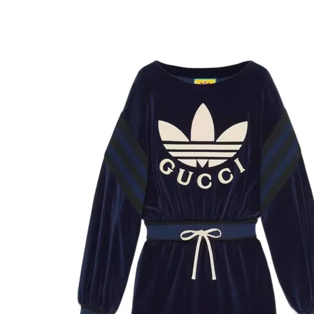 GUCCI x Adidas Qadın Donu Mavi 5