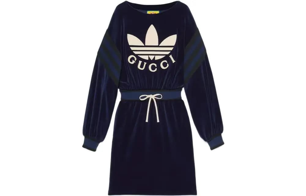 GUCCI x Adidas Qadın Donu Mavi