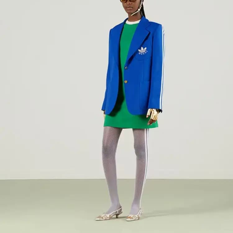 Adidas X GUCCI Long-Sleeved Dresses Women's Green 4