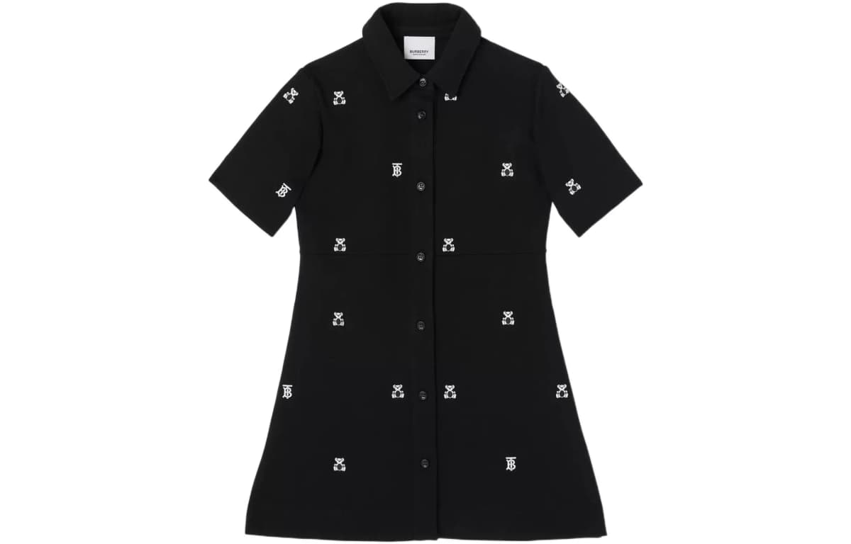 Burberry Kids FW22 Qız Uşaq Köynəyi Qara