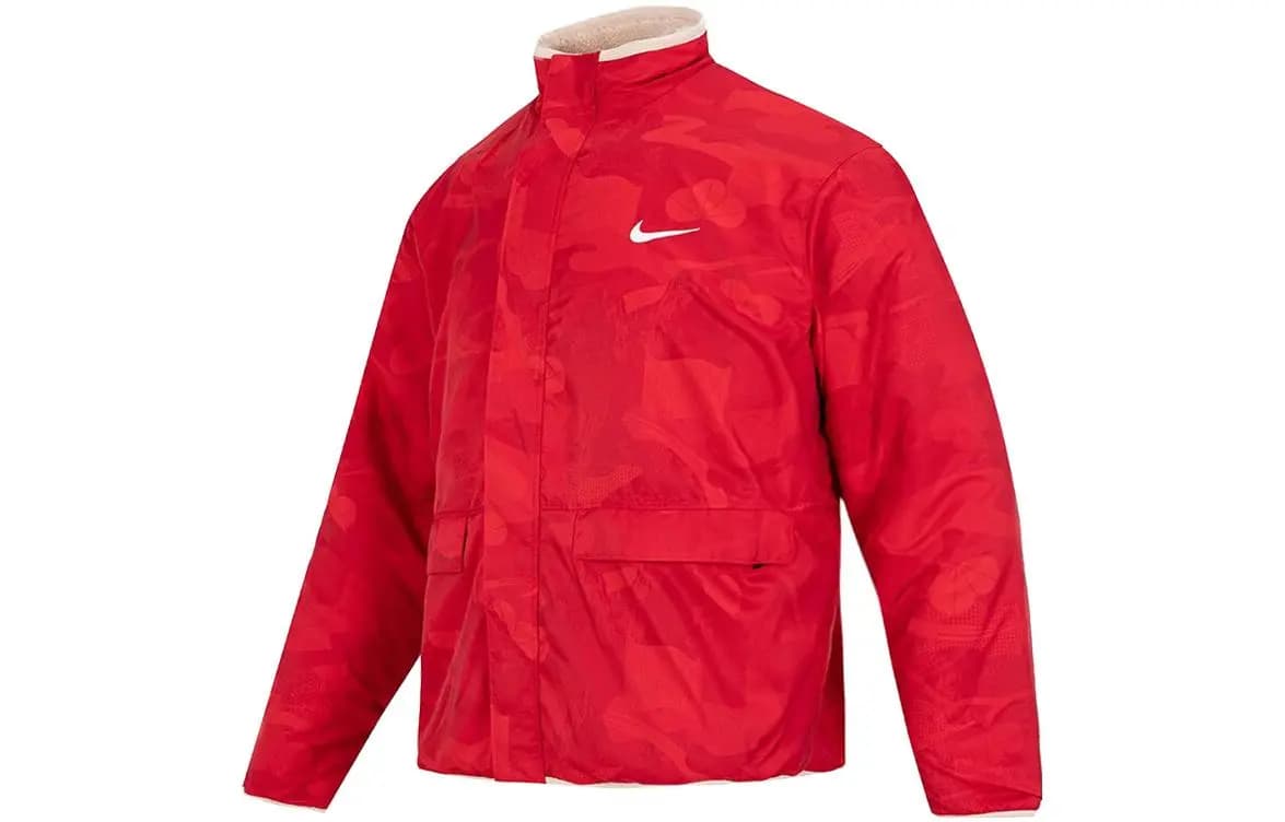 Nike Məxmər Kişi Pencəyi Ağ/Qırmızı