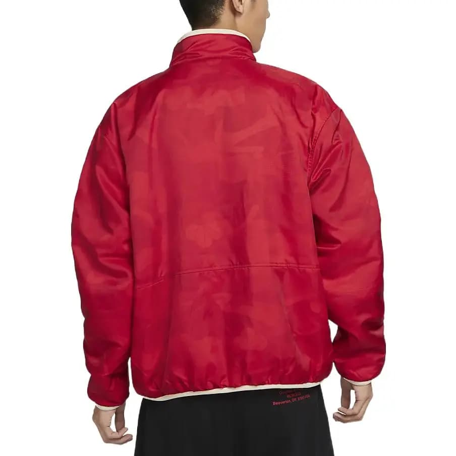 Nike Məxmər Kişi Pencəyi Ağ/Qırmızı 5