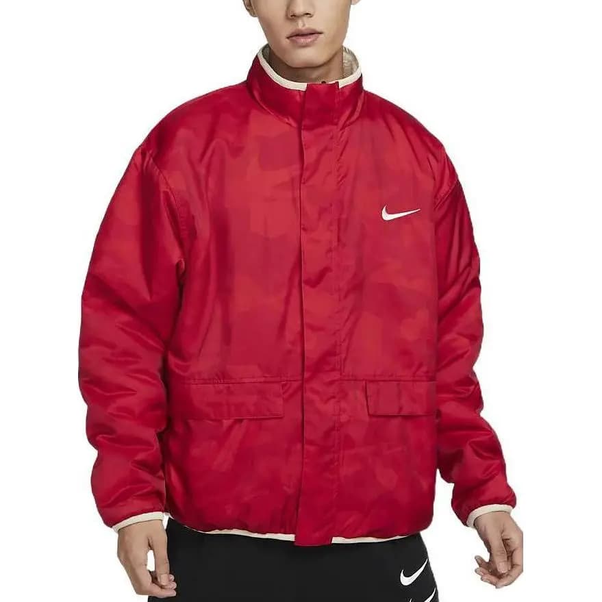 Nike Məxmər Kişi Pencəyi Ağ/Qırmızı 3