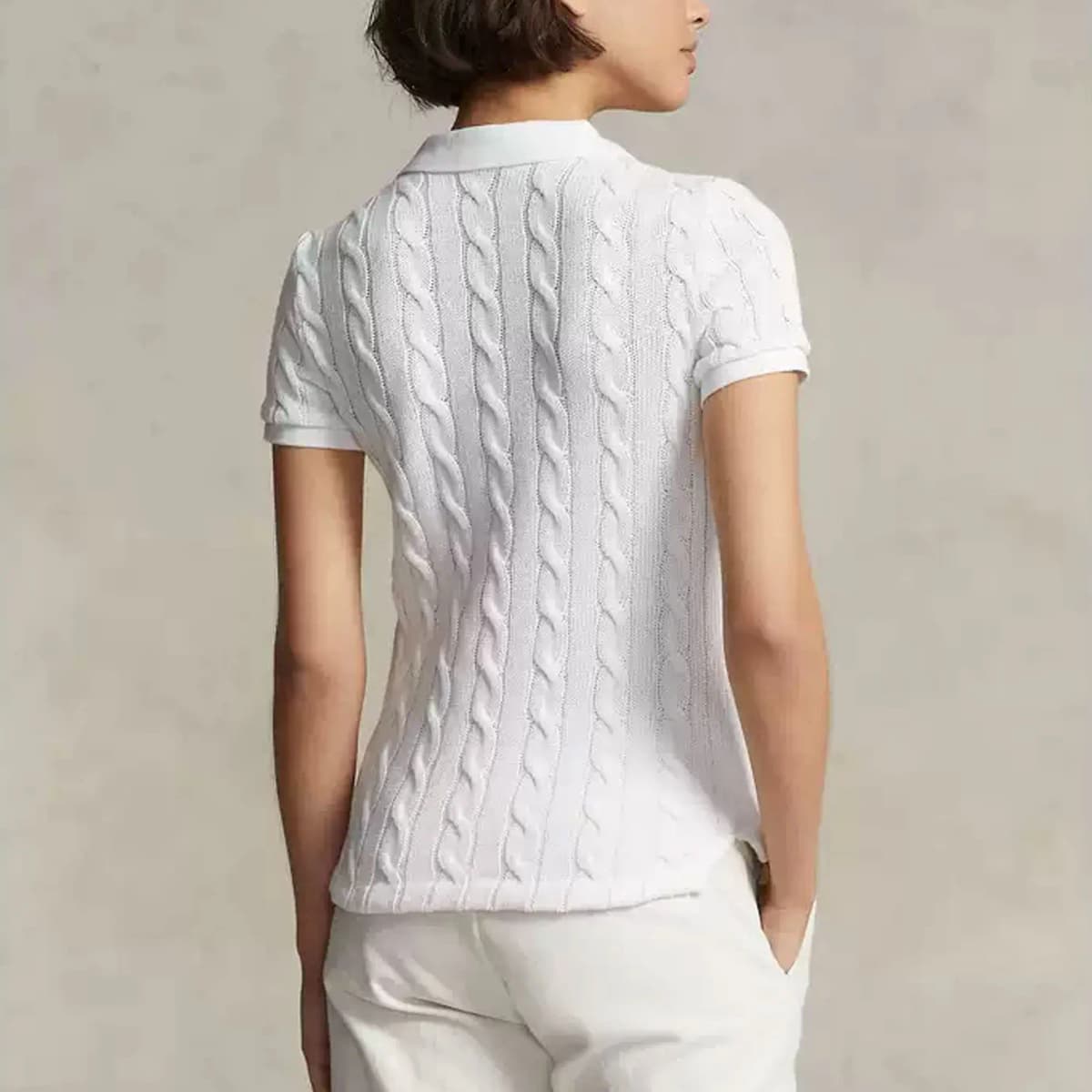 Polo Ralph Lauren FW22 Qadın Polo Köynəyi Ağ 4
