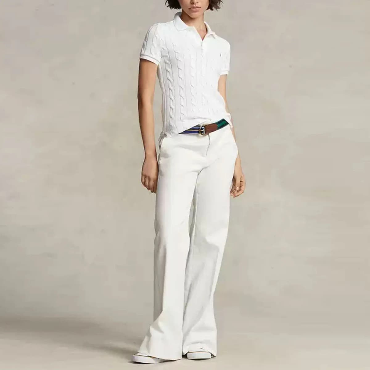 Polo Ralph Lauren FW22 Qadın Polo Köynəyi Ağ 3